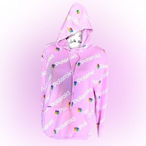Polaroid hoodie womens M pink